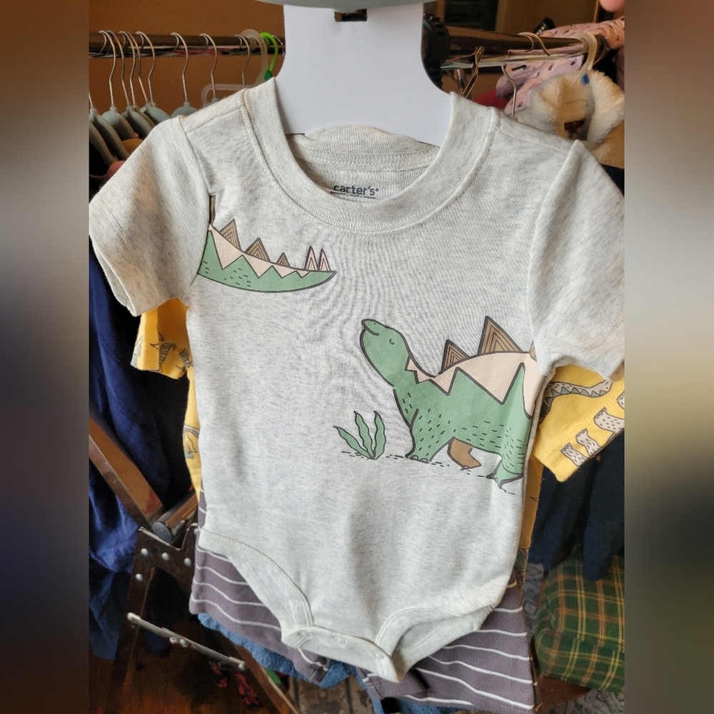 Carter's Yellow and Gray Dinosaur Kids 4 Piece Set - Picture 3 of 3